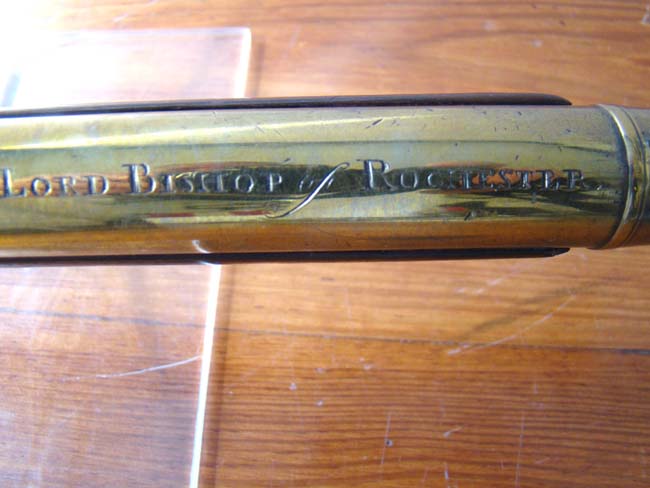 A Flintlock brass barreled blunderbuss made in 1793 for The Reverand Dr. Samuel Horsley, Lord Bishop of Rochester and Dean of Westminster. — image 8
